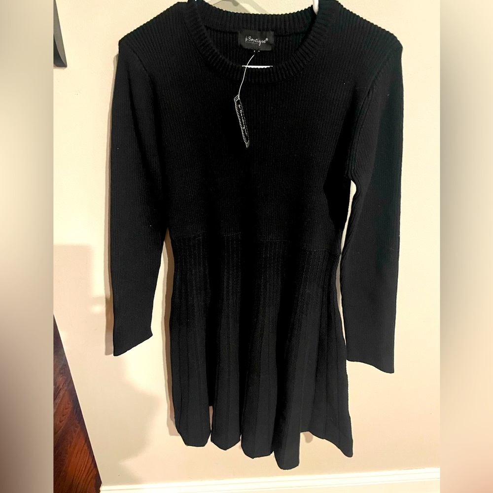 b. Boutique ribbed sweater dress